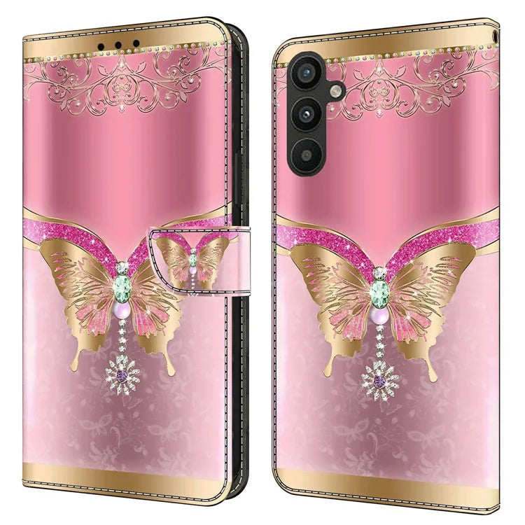 For Samsung Galaxy A15 4G Case 3D Pattern PU Leather Flip Protective Cover