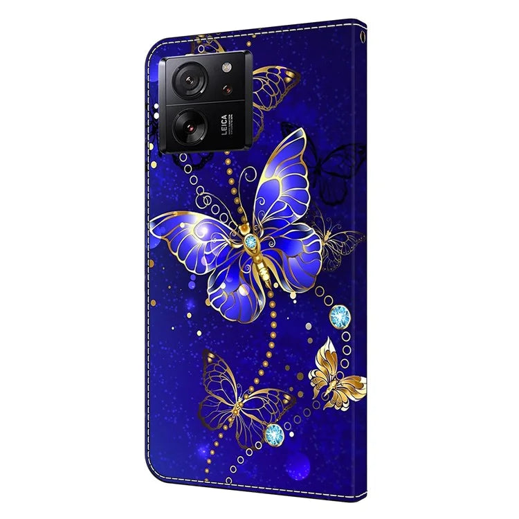 For Xiaomi Redmi K60 Ultra / 13T / 13T Pro Case  Folio PU Leather 3D Pattern Printing Phone Cover