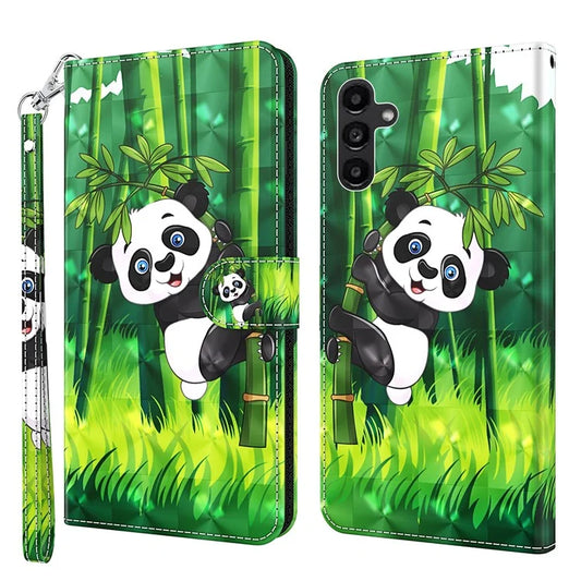 For Samsung Galaxy A05s 4G Case Flip PU Leather 3D Pattern Printing Phone Cover