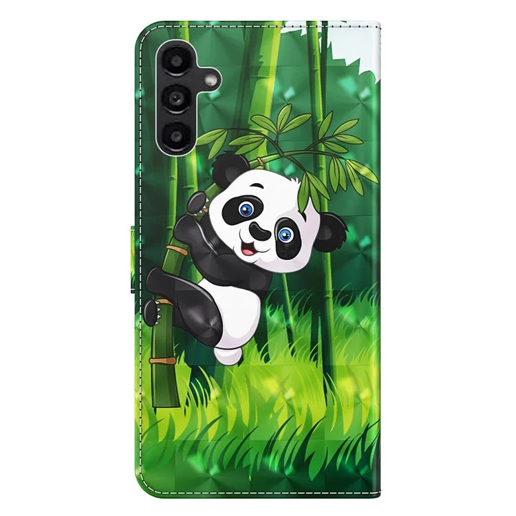 For Samsung Galaxy A05s 4G Case Flip PU Leather 3D Pattern Printing Phone Cover