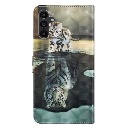 For Samsung Galaxy A05s 4G Case Flip PU Leather 3D Pattern Printing Phone Cover