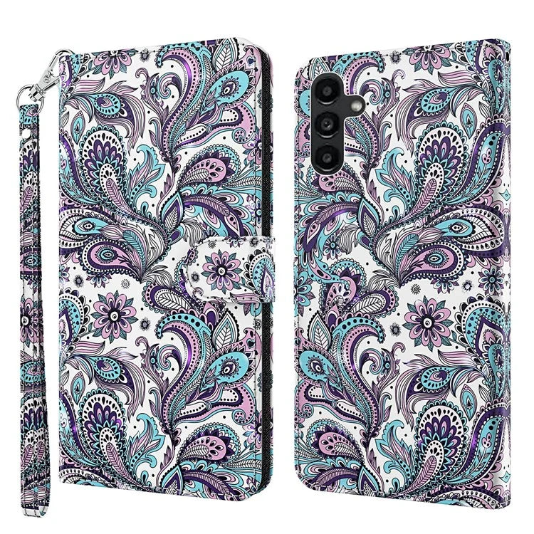 For Samsung Galaxy A05s 4G Case Flip PU Leather 3D Pattern Printing Phone Cover