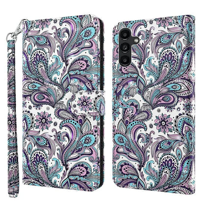 For Samsung Galaxy A05s 4G Case Flip PU Leather 3D Pattern Printing Phone Cover