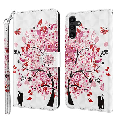 For Samsung Galaxy A05s 4G Case Flip PU Leather 3D Pattern Printing Phone Cover