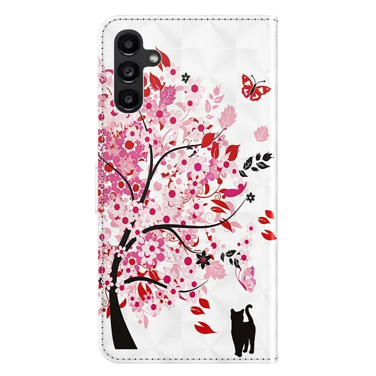 For Samsung Galaxy A05s 4G Case Flip PU Leather 3D Pattern Printing Phone Cover