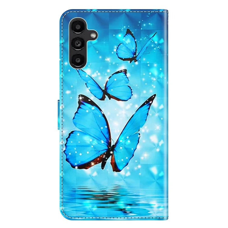 For Samsung Galaxy A05s 4G Case Flip PU Leather 3D Pattern Printing Phone Cover