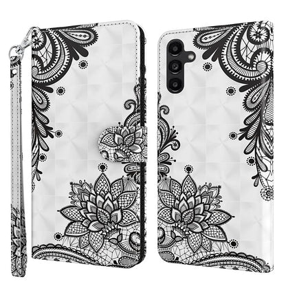For Samsung Galaxy A05s 4G Case Flip PU Leather 3D Pattern Printing Phone Cover