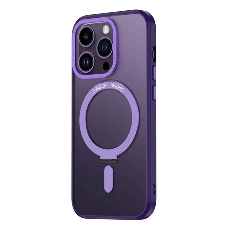 RAIGOR INVERSE Cara X Bracket Series for iPhone 15 Pro Max Clear Case Kickstand Magnetic Phone Cover