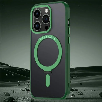 RAIGOR INVERSE Cara X Bracket Series for iPhone 15 Pro Max Clear Case Kickstand Magnetic Phone Cover