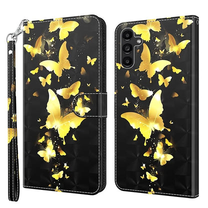 For Samsung Galaxy A15 4G Case 3D Pattern Print PU Leather Wallet Phone Cover
