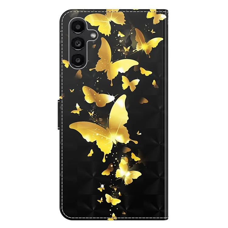 For Samsung Galaxy A15 4G Case 3D Pattern Print PU Leather Wallet Phone Cover