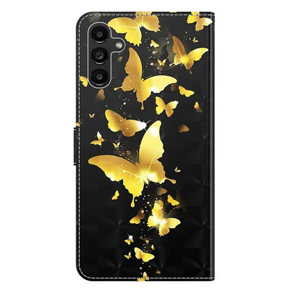 For Samsung Galaxy A15 4G Case 3D Pattern Print PU Leather Wallet Phone Cover