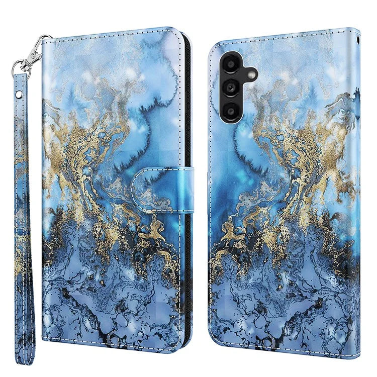 For Samsung Galaxy A15 4G Case 3D Pattern Print PU Leather Wallet Phone Cover