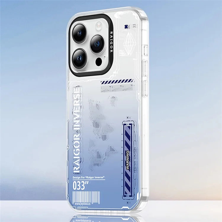 RAIGOR INVERSE Mecha Series for iPhone 15 Pro Max Case IMD Pattern Phone Cover