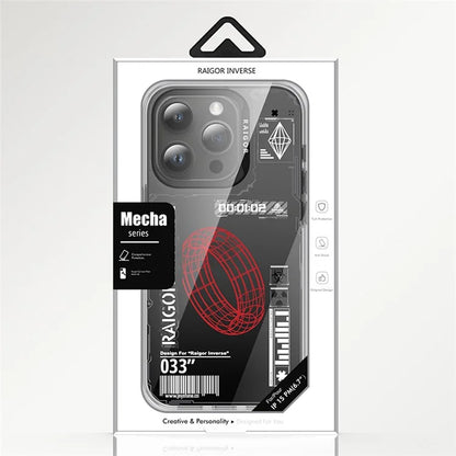 RAIGOR INVERSE Mecha Series for iPhone 15 Pro Max Case IMD Pattern Phone Cover