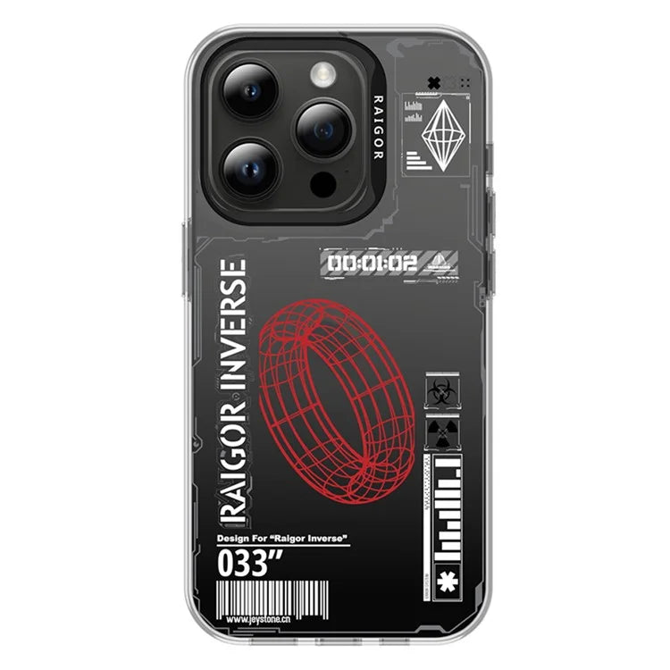 RAIGOR INVERSE Mecha Series for iPhone 15 Pro Case IMD Pattern TPU+PC Back Cover
