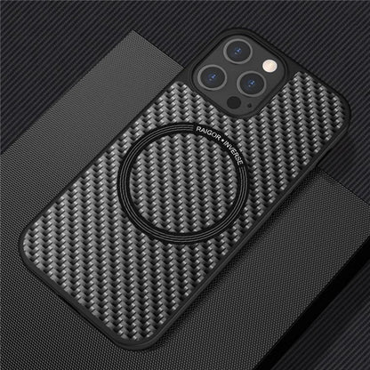 RAIGOR INVERSE Scott Plus Series for iPhone 15 Pro Magnetic Case Carbon Fiber TPU+PC Cover