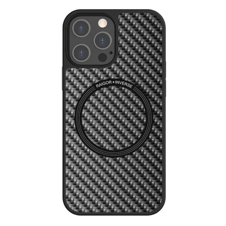 RAIGOR INVERSE Scott Plus Series for iPhone 15 Pro Magnetic Case Carbon Fiber TPU+PC Cover
