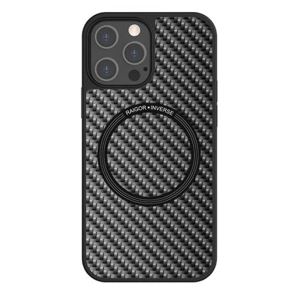 RAIGOR INVERSE Scott Plus Series for iPhone 15 Pro Magnetic Case Carbon Fiber TPU+PC Cover