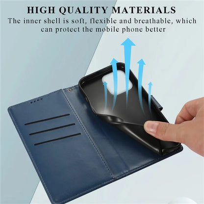 DF-06 For iPhone 15 Pro Max Case Drop-proof Lines Imprinted PU Leather Phone Cover