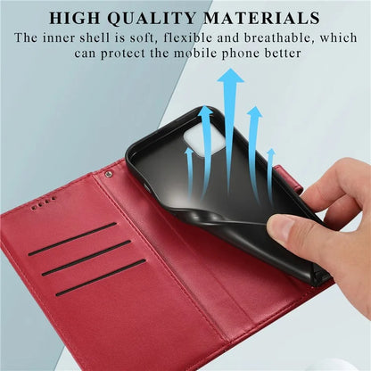 DF-06 For Samsung Galaxy A05 4G Case Lines Imprinted Leather Phone Folding Stand Cover