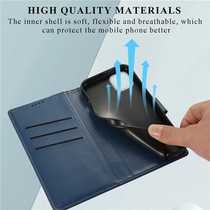 DF-06 For iPhone 15 Plus Case Well-protected Lines Imprinted Leather Phone Cover