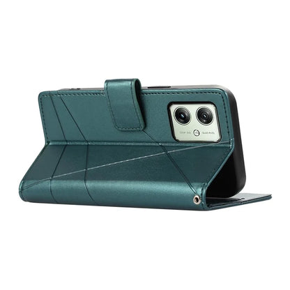 DF-06 For Motorola Moto G54 5G Case Lines Imprinted Full Protection Leather Phone Cover