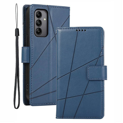 DF-06 For Samsung Galaxy A05s 4G Case Lines Imprinted PU Leather+TPU Phone Cover