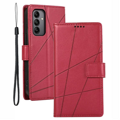 DF-06 For Samsung Galaxy A05s 4G Case Lines Imprinted PU Leather+TPU Phone Cover