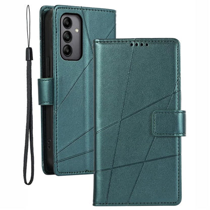 DF-06 For Samsung Galaxy A05s 4G Case Lines Imprinted PU Leather+TPU Phone Cover
