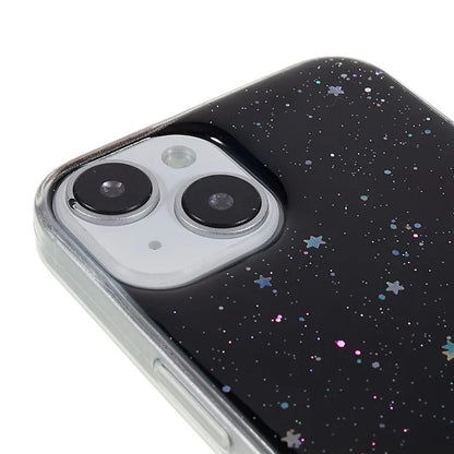 For iPhone 15 Plus Case Starry Sky Sparkle Epoxy Soft TPU Phone Cover