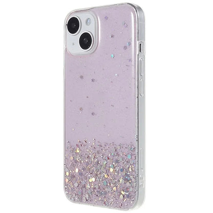 For iPhone 15 Plus Case Starry Sky Sparkle Epoxy Soft TPU Phone Cover