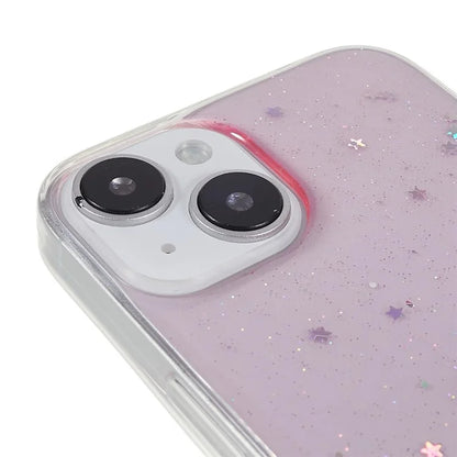 For iPhone 15 Plus Case Starry Sky Sparkle Epoxy Soft TPU Phone Cover