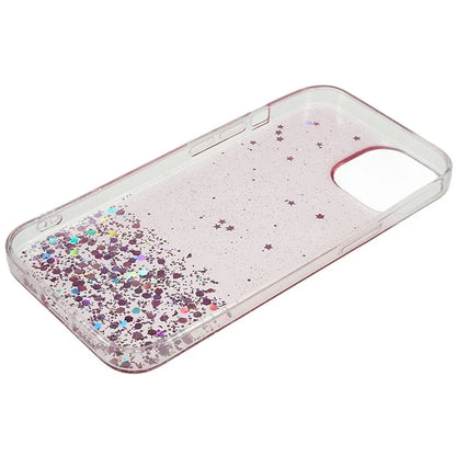 For iPhone 15 Plus Case Starry Sky Sparkle Epoxy Soft TPU Phone Cover
