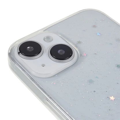 For iPhone 15 Plus Case Starry Sky Sparkle Epoxy Soft TPU Phone Cover