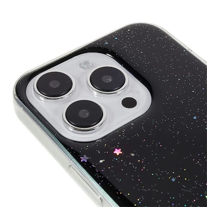For iPhone 15 Pro Case Starry Sky Sparkle Epoxy Shockproof TPU Phone Back Cover