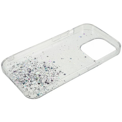 For iPhone 15 Pro Case Starry Sky Sparkle Epoxy Shockproof TPU Phone Back Cover