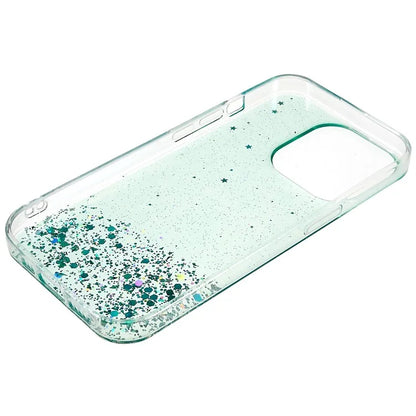 For iPhone 15 Pro Max TPU Case Starry Sky Sparkle Epoxy Protective Phone Back Cover