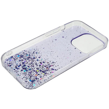 For iPhone 15 Pro Max TPU Case Starry Sky Sparkle Epoxy Protective Phone Back Cover