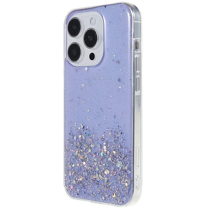 For iPhone 15 Pro Max TPU Case Starry Sky Sparkle Epoxy Protective Phone Back Cover