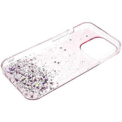 For iPhone 15 Pro Max TPU Case Starry Sky Sparkle Epoxy Protective Phone Back Cover