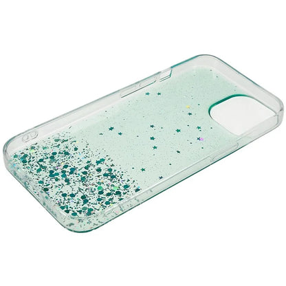 For iPhone 15 Case Starry Sky Sparkle Epoxy Anti-drop TPU Cellphone Cover