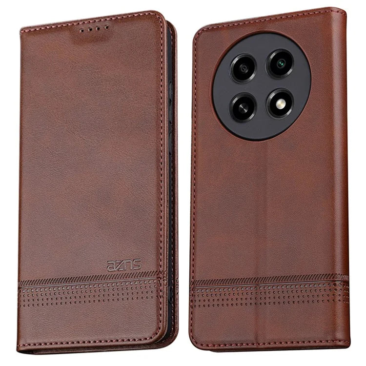 AZNS For Oppo A2 Pro 5G Case Cowhide Texture Leather Wallet Cover