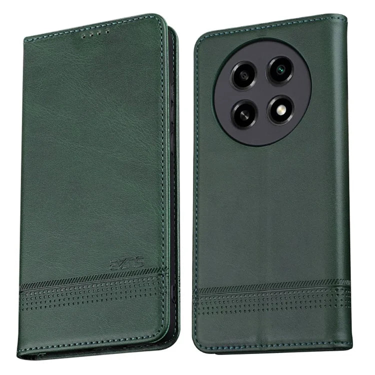 AZNS For Oppo A2 Pro 5G Case Cowhide Texture Leather Wallet Cover