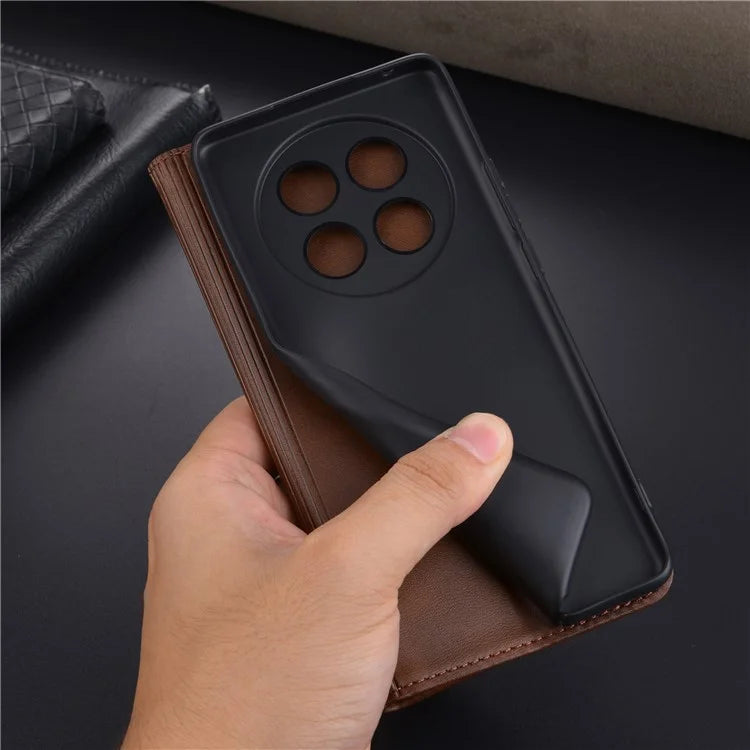 AZNS For Oppo A2 Pro 5G Case Cowhide Texture Leather Wallet Cover