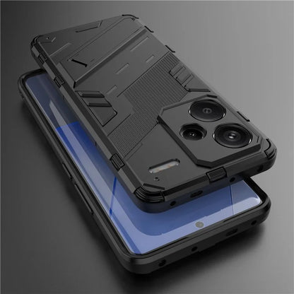 For Xiaomi Redmi Note 13 Pro+ 5G Case Anti-Scratch Kickstand PC+TPU Phone Cover