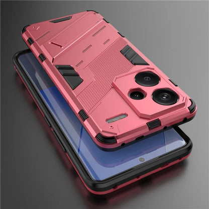 For Xiaomi Redmi Note 13 Pro+ 5G Case Anti-Scratch Kickstand PC+TPU Phone Cover