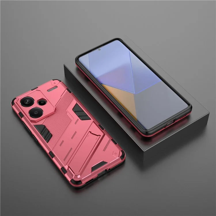 For Xiaomi Redmi Note 13 Pro+ 5G Case Anti-Scratch Kickstand PC+TPU Phone Cover