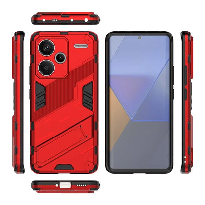 For Xiaomi Redmi Note 13 Pro+ 5G Case Anti-Scratch Kickstand PC+TPU Phone Cover