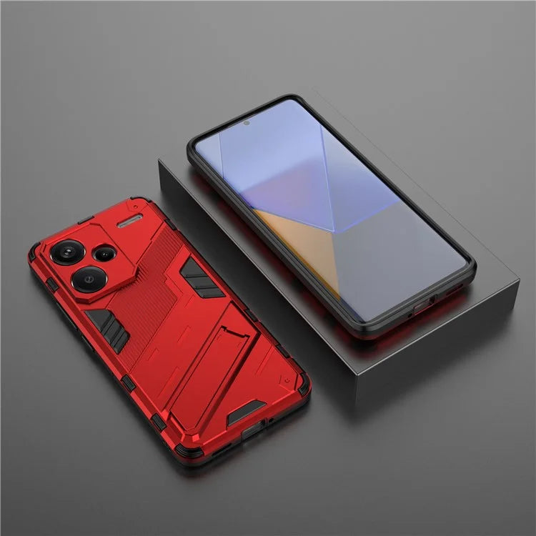 For Xiaomi Redmi Note 13 Pro+ 5G Case Anti-Scratch Kickstand PC+TPU Phone Cover